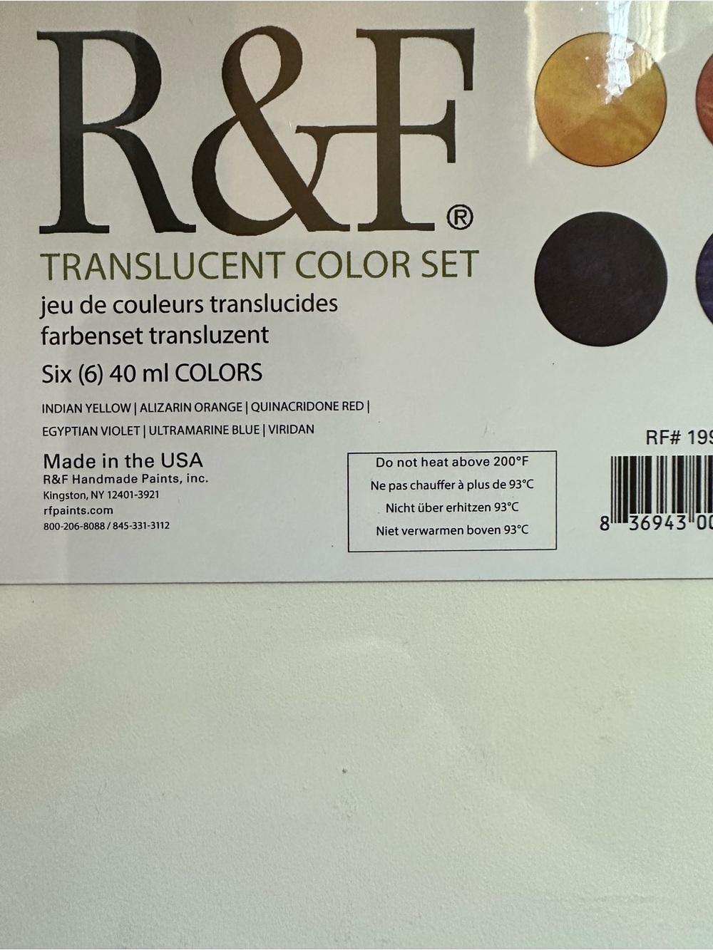 R&F Encaustic Paint Translucent Color Set — Multicolor - Picture 3 of 4